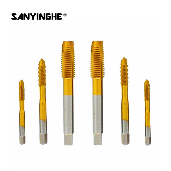 Quality Titanium Plated Thread Tapping Tool Golden Fine Thread Spiral Taps for sale