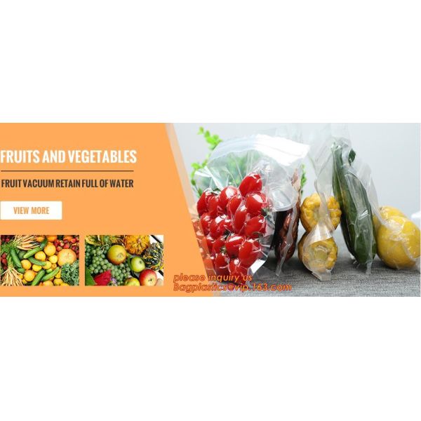 Disposable Transparent Vacuum Sealer Food Storage Plastic Packaging Roll Bag for Food Sealed, Textured Food Freshness St