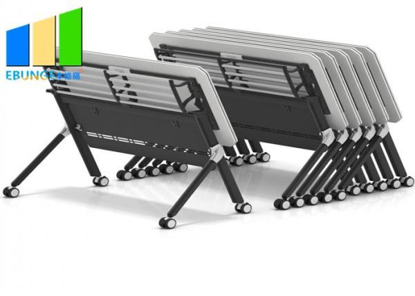 Quality School College Study Desks Training Room Stackable Tables With Castors for sale