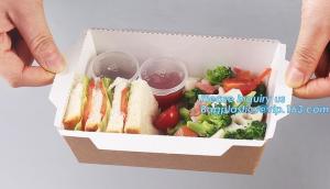 China Kraft Rose Luxury Packaging Paper Lunch Box For Bento Malaysia Disposable 3 Compartment Folding Fast Food Burger Creativ on sale