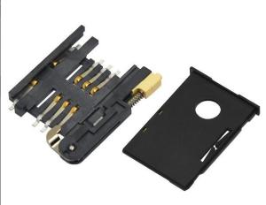Buy cheap 2.54mm Pitch Memory Card Socket LCP PA9T 6 Pin Sim Card Connector 91228 Series product