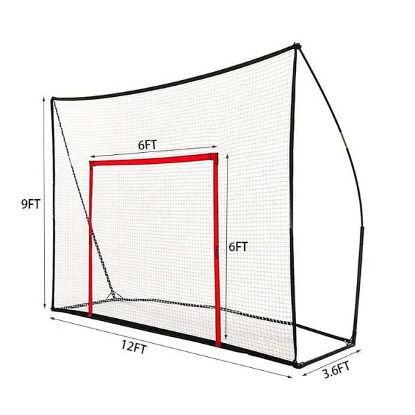 Quality 12*9FT Golf Hitting Net Portable Golf Barrier Net Polyester Material for sale