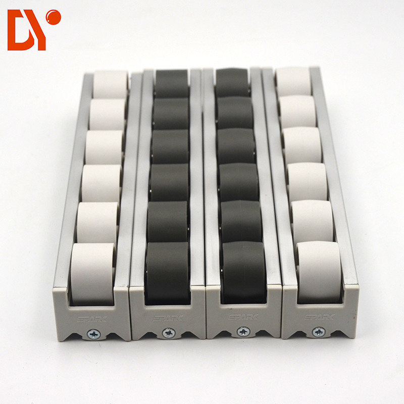 Aluminum Alloy Frame Roller Track System With Plastic Roller Wheel