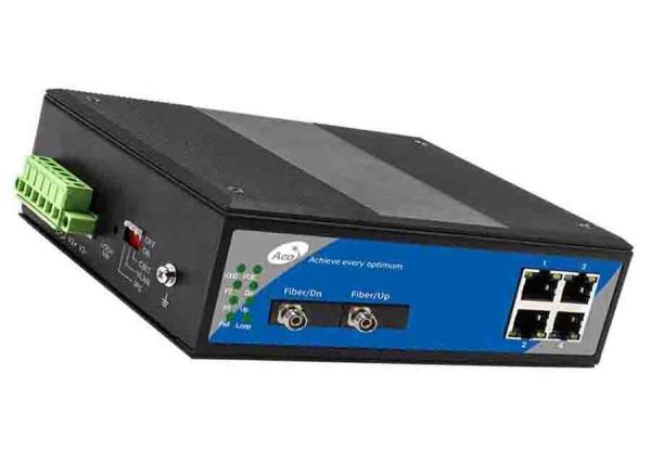 Quality Single Mode 10/100Mbps Fiber POE Switch With Optical Port for sale