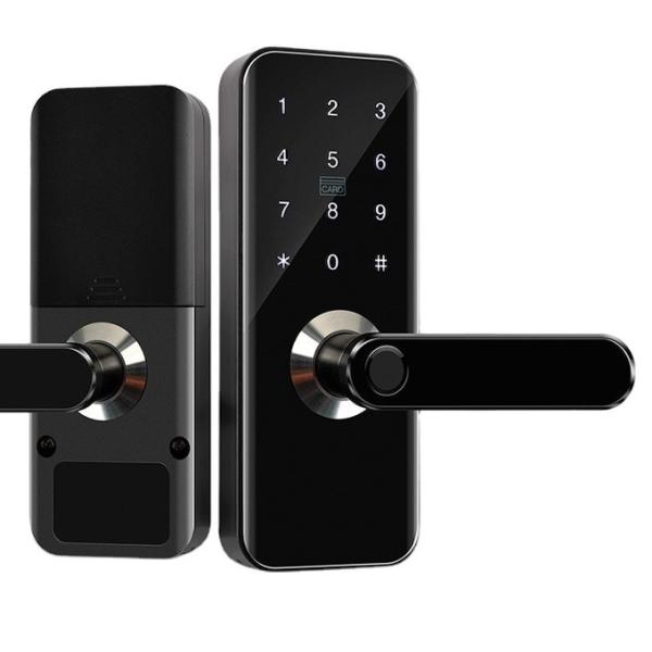 Quality Home Security Fingerprint Smart Wifi Door Lock Keyless Entry Door Lock With Keypad IC Card For for sale