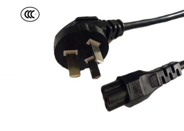 Quality 3 Prong 10A Plug To IEC C5 Power Cable , 2.5A Ends Camera Power Cord for sale
