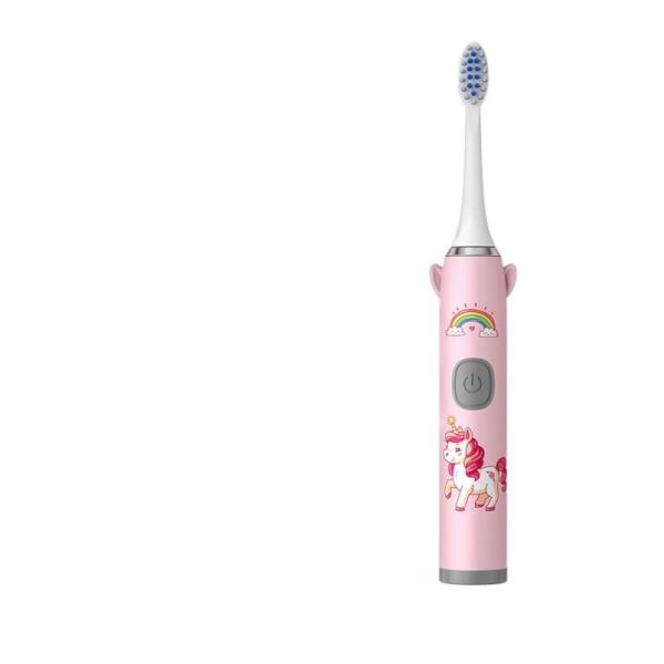 Quality JOURJOY Vibrating Kids Children Toothbrush Electric Pink Unicorn With Size Is 5.5*19.5*3cm And Weight Is 41 Gram for sale