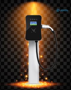 CCS1 Level 2 J1772 Type Home Charger Stations With 4 Indicators LCD Screen