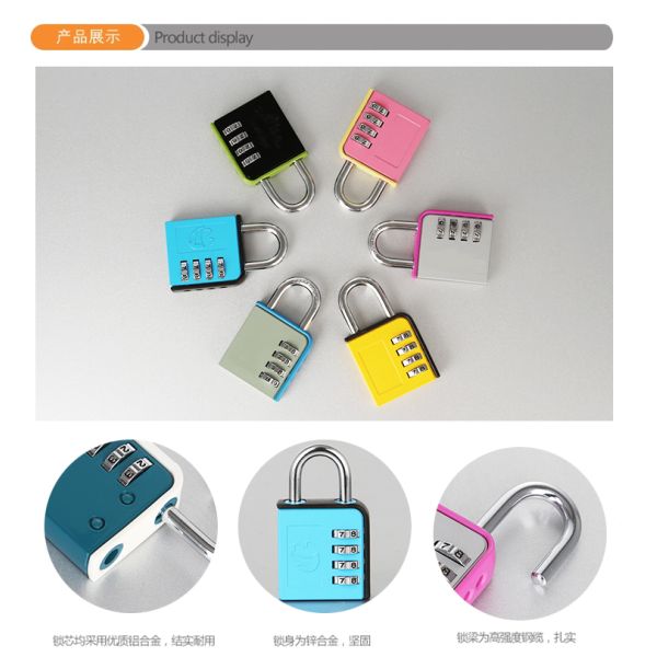 Luggage Mini Zinc Alloy Combination Padlock 3 Digital Password Padlock