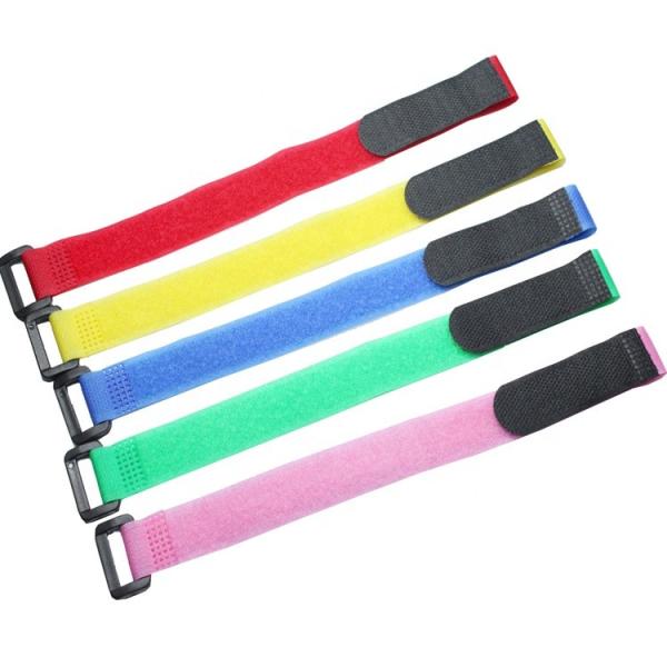 Quality Adjustable Fastener Reusable Colorful Buckle Hook and Loop Strap for sale