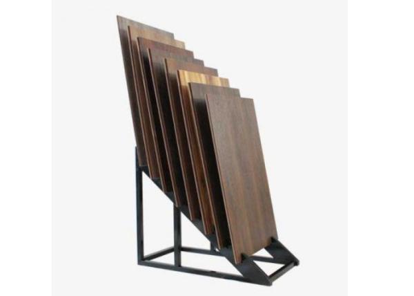 Quality Steel Header Bamboo Flooring Display Racks , Modern Metal Display Unit for sale