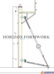 Buy cheap Construction Wall Forming Systems with Top Scaffold Brackets as Safety Platform product