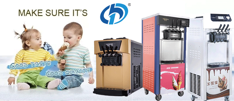 3 Flavors Automatic Soft Ice Cream Machine with Electric Power and Refrigerating System