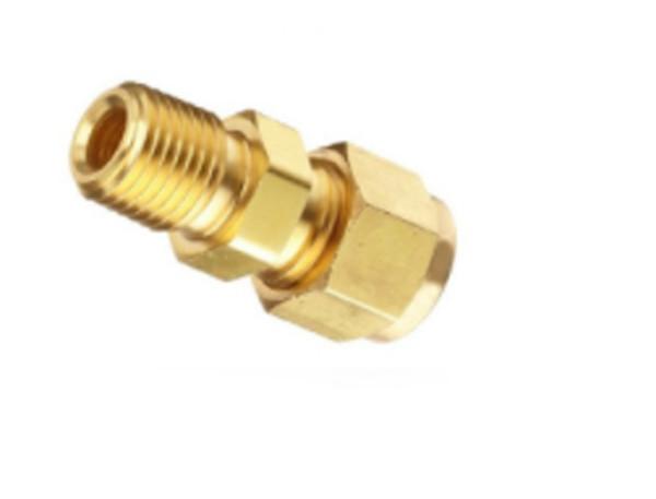 Quality Double Ferrule Compression Heat Exchanger Components Brass Union Connector for sale