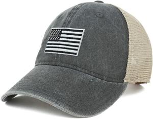62cm Unisex Retro 6 Panel Snapback Cap Camo Mesh Trucker Hat