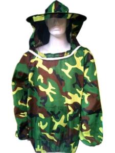 Free Size Polyester Camouflage Beekeeping Jacket With Protective Bee hat