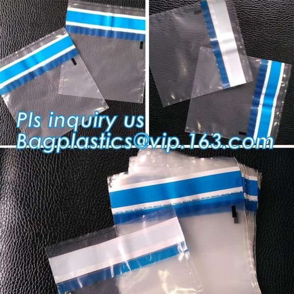 money locking security bag courier plastic bag, plastic self adhesive evidence bag/security bag, Temper-Evident Bags, De