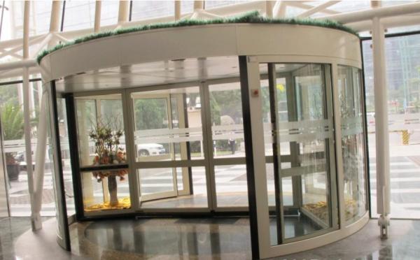 Quality 2 Wing Stainless steel  frame Automatic Revolving Door for Hotel / Bank / Airport for sale