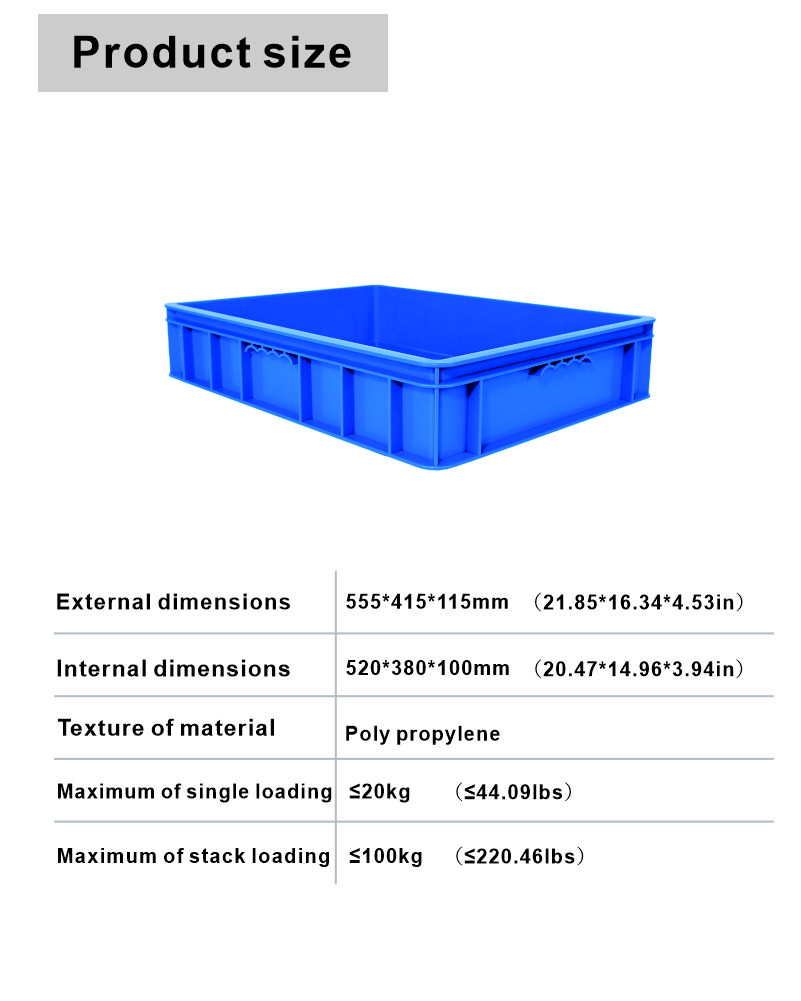 Quail Egg Crate Plastic Tray Solid Box Recycled Plastic Crate for Logistic Storage