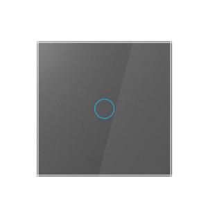 China Tuya Eu standard 1gang APP Control Glass Touch Operated Smart Wifi Light Dimmer Switch on sale