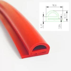 Cutting Extrusion High Temperature Silicone Rubber Seal Strip for Flexible E / B Type Shape