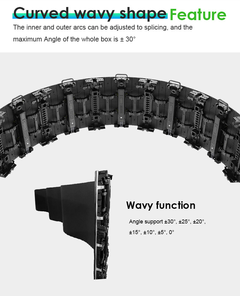 P3.91 LED Flexible Screen 3840Hz Conference LED Display 9000cd/m2 With Back Maintenance