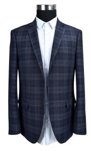 Custom Mens Brown Blazer Jacket Navy Check ALL Season Customers' Option