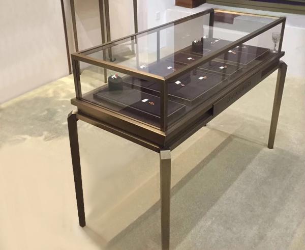 Quality Multi Color Glass Jewelry Display Case / Modern Jewelry Showcases Luxury Style for sale