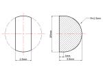 Customizable Optical Glass Half Ball Lens BK7 Material For Light Collimation