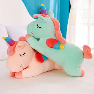 China Fashion Soft Plush Toys Cute Sleeping Unicorn Style Strengthen Interaction With Child on sale