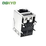 DIP Single USB G/FU RJ45 Network Socket With Dual Ethernet Jack