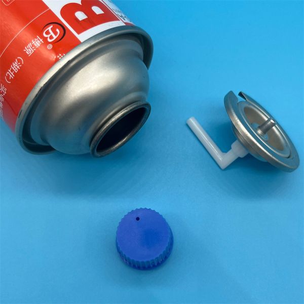 Versatile Portable Gas Stove Valve with Red Cap for Outdoor Cooking - Compact and Efficient