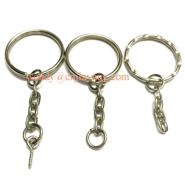 Quality jiayang custom length and types  silver flower key chain link with screws for sale