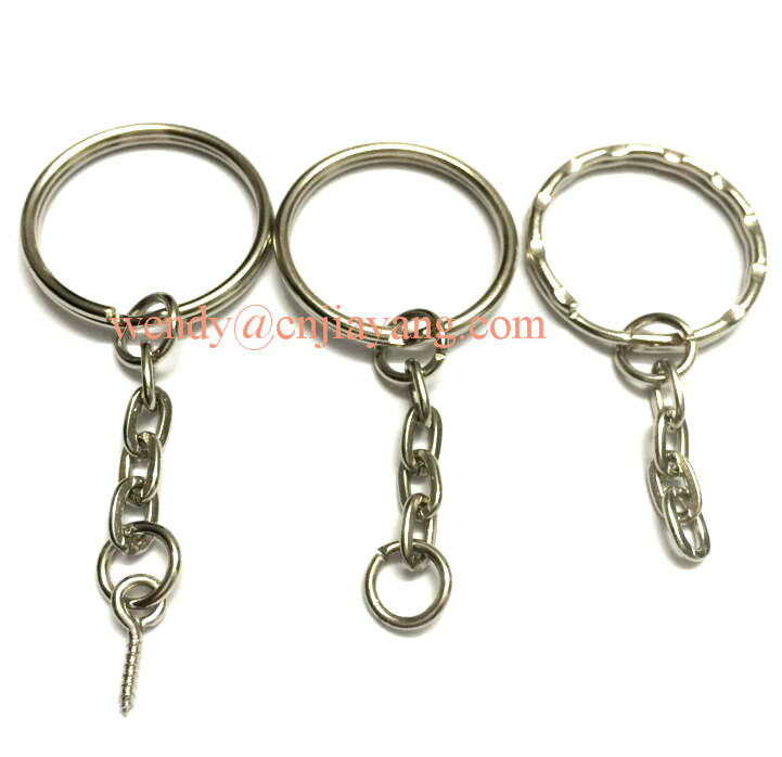 jiayang cat shape flower shape fish shape split keyring and snap hook with key ring