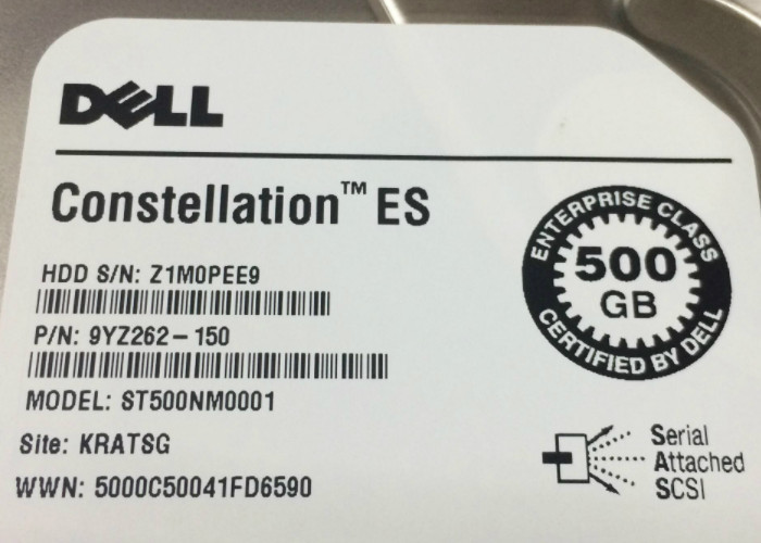 SAS 3.5 Dell Laptop Hard Disk 500GB , Dell Server Hard Drives 06VNCJ ST500NM0001