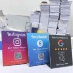 13.56MHz Frequency Custom Printed 10cm Round NFC Business Card Waterproof Google
