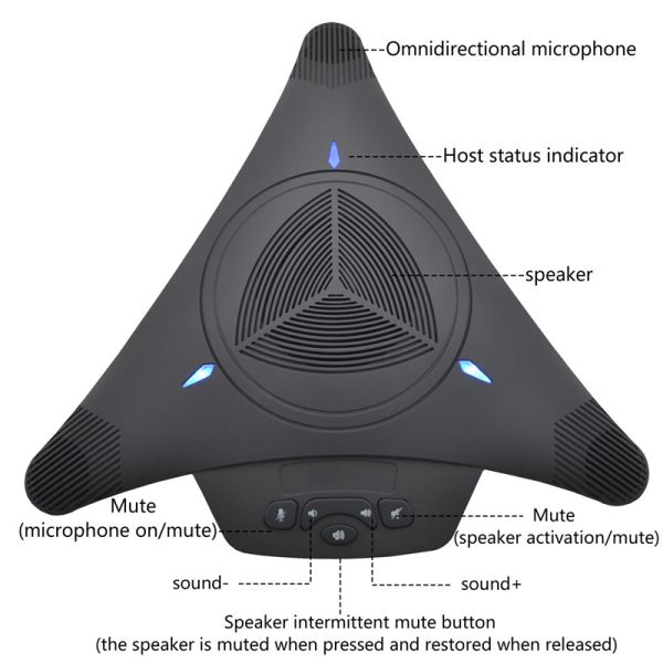 USB Desktop Conference Video conference 360 degree Omnidirectional microphone Audio equipment