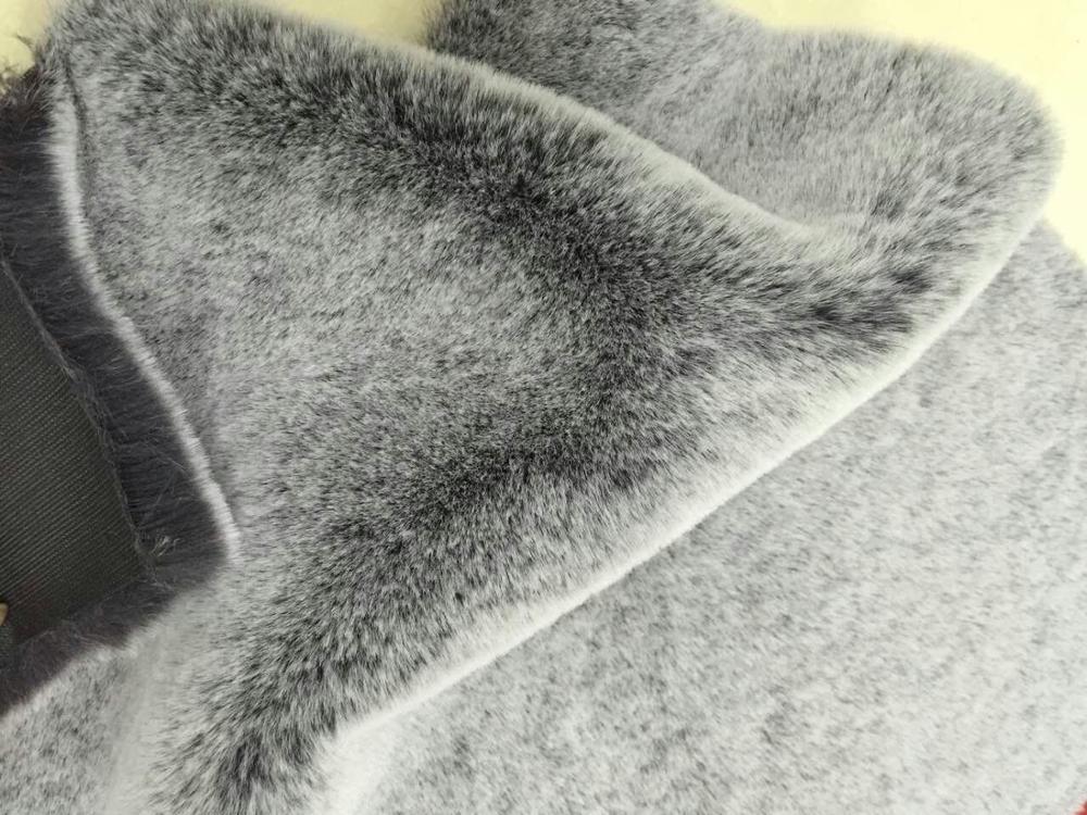 Plush Fabric with 10-20mm Pile and Very Soft Texture 100% Polyester Rabbit Fur Fabric