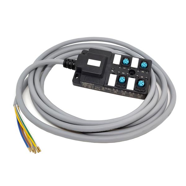 Quality Industrial Distribution Box Single Channel 4-port NPN junction box for M12 for sale