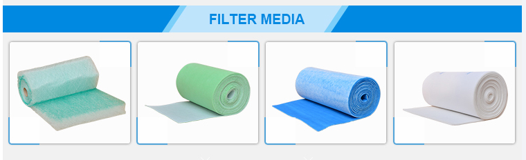 1.5 M/S Velocity Air Filter Material Roll Paper / Galvanizef / Aluminium Frame Washable