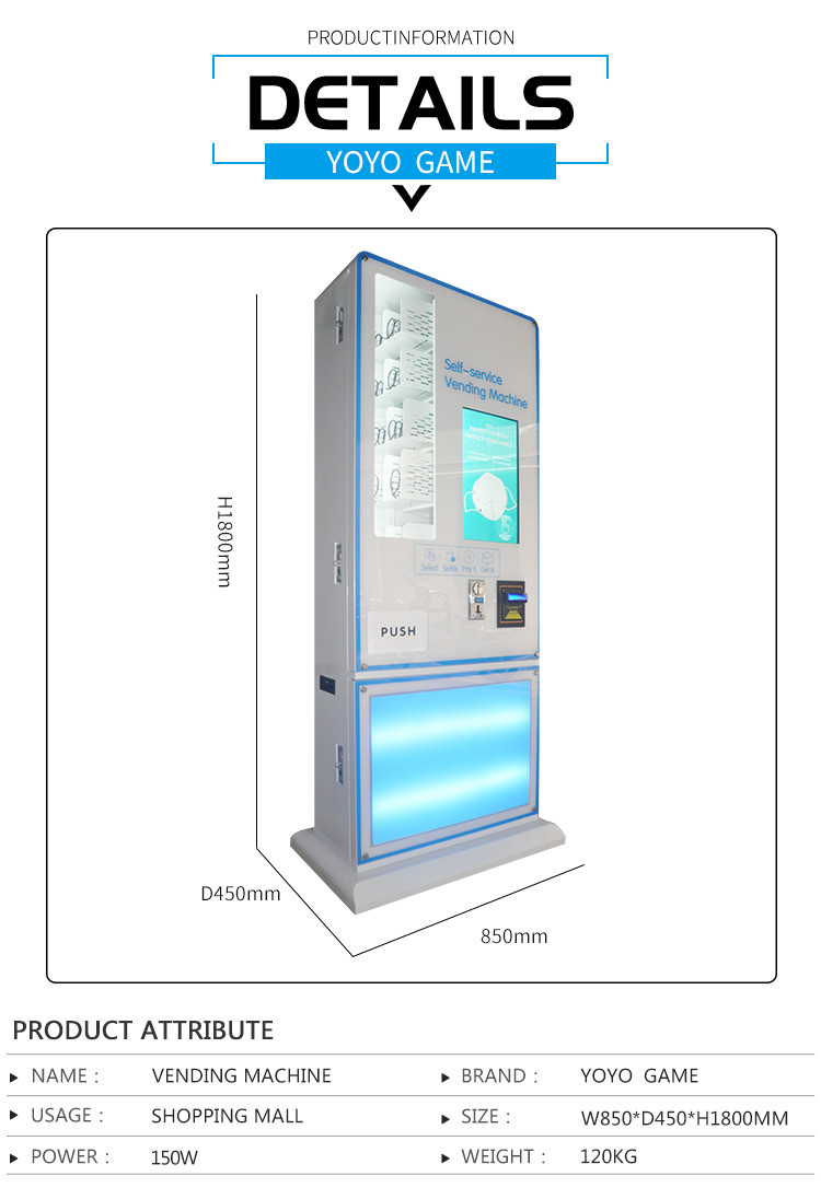 PPE Vending Machine With Temperature Scanner Thermometer For Hospital