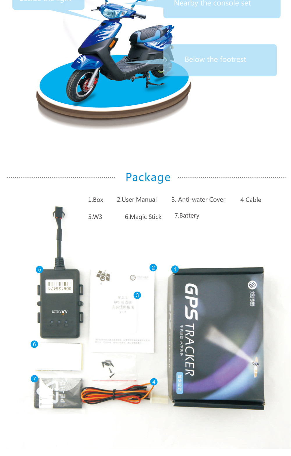 Waterproof Data Logger Electric Motorcycle GPS GSM Tracker With Free Platform Fee