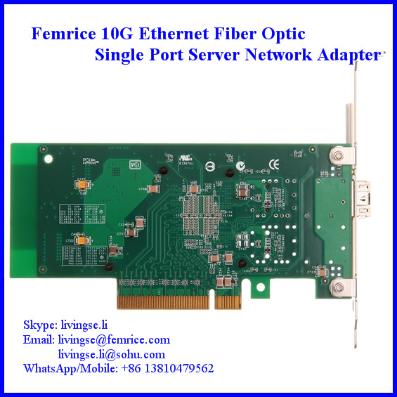 10 Gigabit PCI-Express x8 x16 Bus Type Sinlge Port Server Application NIC SFP+ Network Adapter