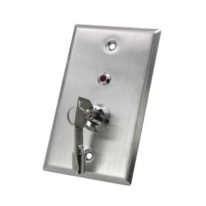 Red Light Indicator Momentary Key Switch 2 Position For Public / Banks