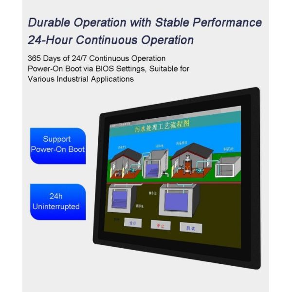 Embedded IP65 Waterproof 12.1 Inch 1920 X 1080 Rear-mount touch Panel Mount Industrial PC