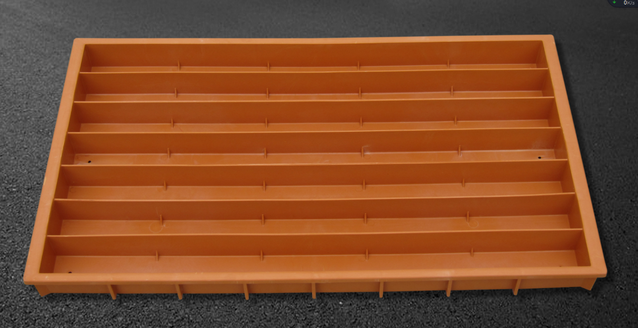 Core Drilling Orange Mining Core Boxes With Recycled Pastic Material 850mm Long