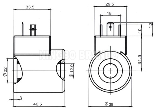 EATON Type Hydraulic Solenoid Coil 12VDC 24VDC 300AA00081A 300AA00082A