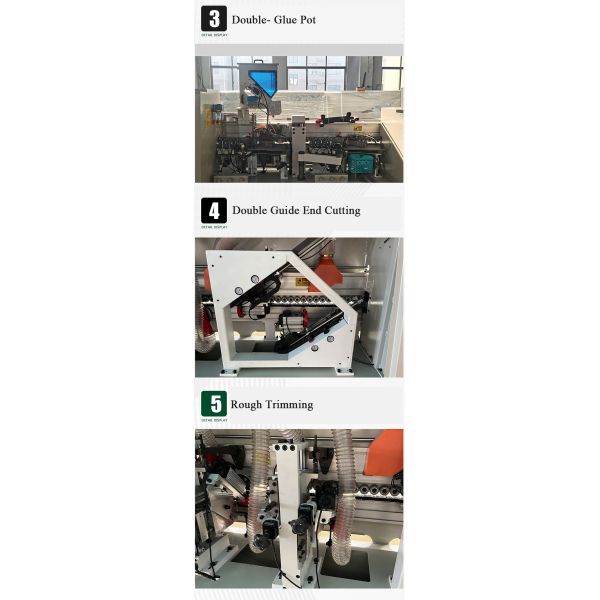 PVC MDF Plywood Automatic Edge Banding Machine With Corner Round Function for Benefit