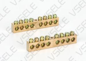 Brass Bus Bar Copper Row Wire Grounding / Power Distribution Terminal Bus Bar