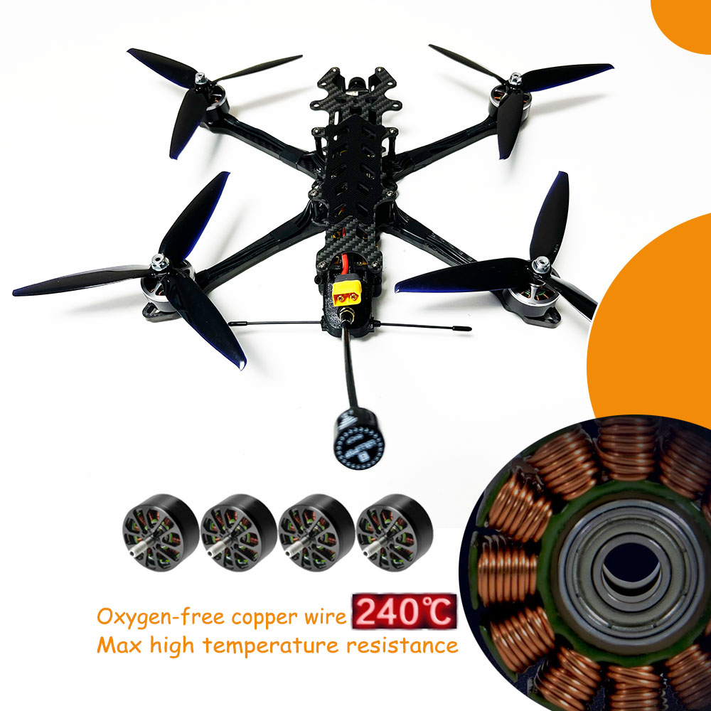 Mark4 V2 FPV Racing Drone Kit with Carbon Fiber Frame and 2.5W VTX 5 to 13 Inches Long Range Remote Control From RushFPV